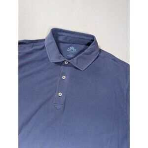 Peter Millar Men's Seaside Wash Pima Cotton Ombre Polo Shirt Blue L Gradient